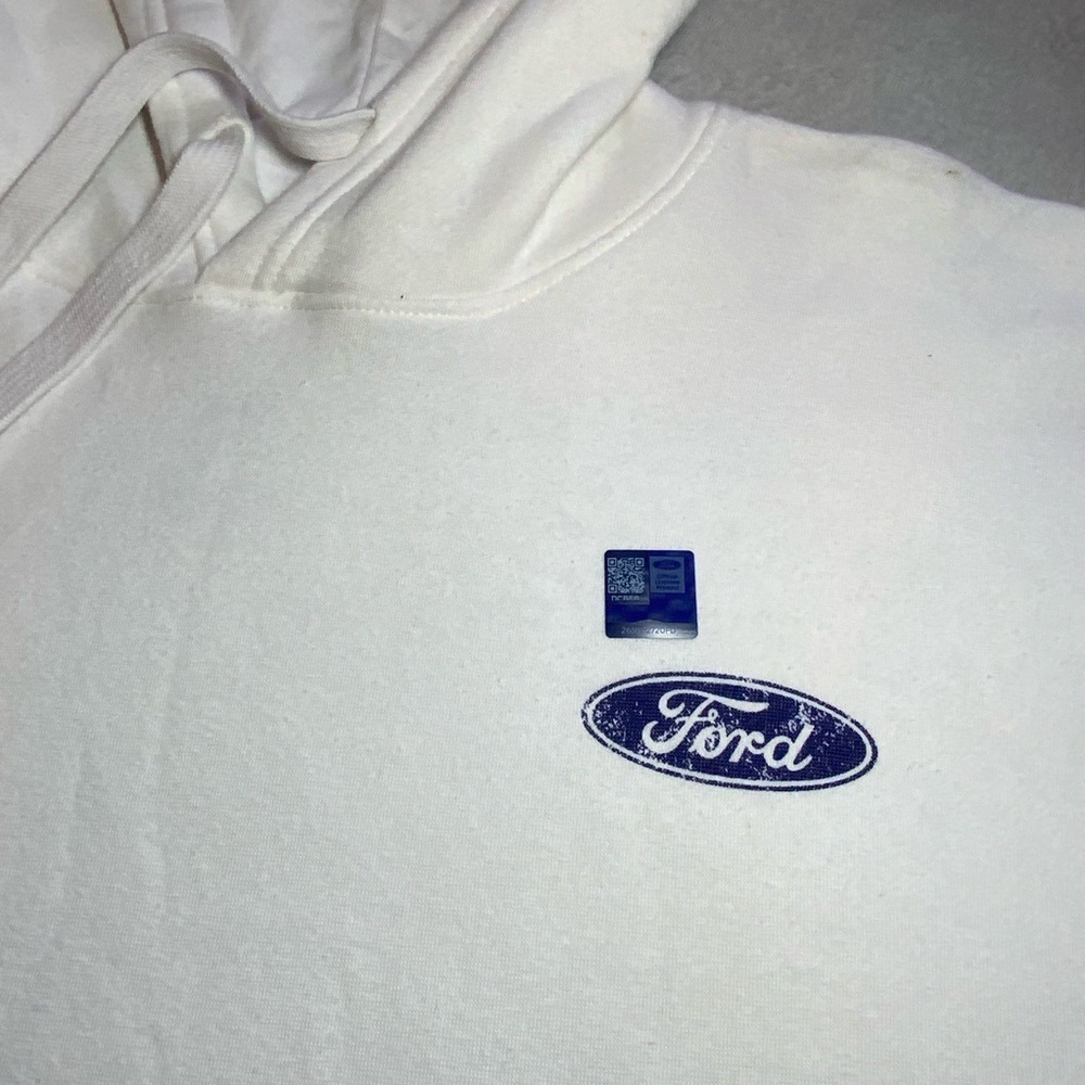 NWT Ford Motor Co Road Trip Hoodie White XXL